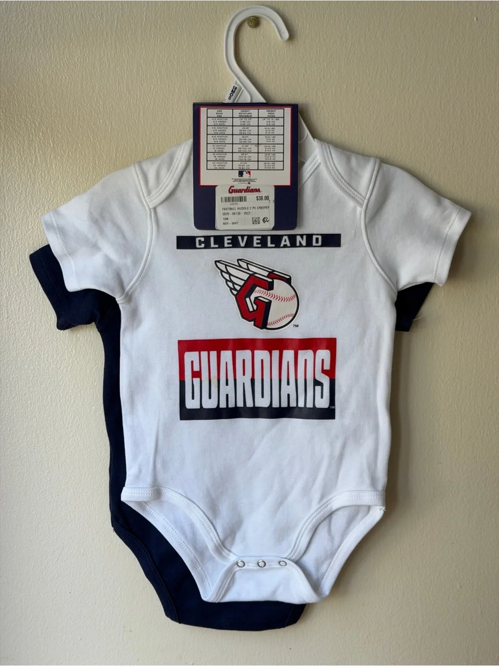 Official Cleveland Guardians 18m Onesies